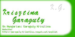 krisztina garaguly business card